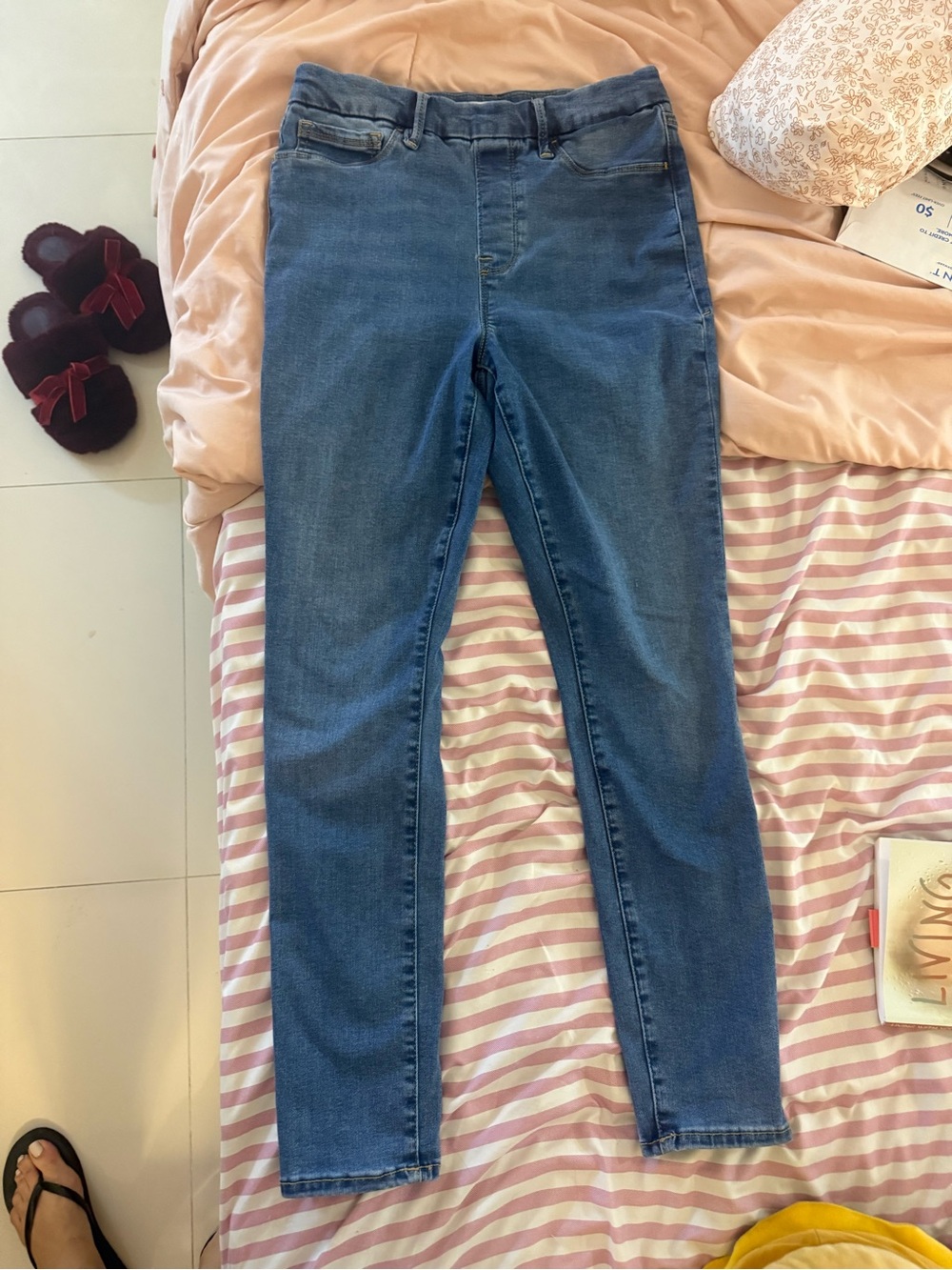 Good American Power Stretch Pull on Skinny Jeans Size Medium Worn Once
